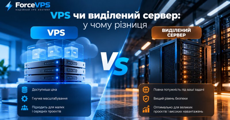 VPS чи виділений сервер: у чому різниця